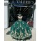 V Neck Green Quinceanera Dress Off Shoulder 15 Dresses