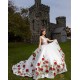 V Neck Vestidos De 15 Anos Sleeveless White Quince Dress Princess Quinceanera Dresses