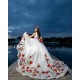 V Neck Vestidos De 15 Anos Sleeveless White Quince Dress Princess Quinceanera Dresses