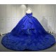 2024 Blue Quinceanera Dresses Princess Ball Gown Lace Appliques Sweetheart Girls Sweet 15 Vestidos De 15 Anos