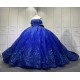 2024 Blue Quinceanera Dresses Princess Ball Gown Lace Appliques Sweetheart Girls Sweet 15 Vestidos De 15 Anos