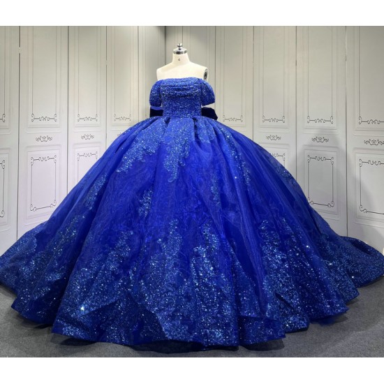 2024 Blue Quinceanera Dresses Princess Ball Gown Lace Appliques Sweetheart Girls Sweet 15 Vestidos De 15 Anos