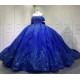 2024 Blue Quinceanera Dresses Princess Ball Gown Lace Appliques Sweetheart Girls Sweet 15 Vestidos De 15 Anos