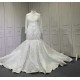 2024 Elegant Wedding Dresses Long Sleeves Lace Up Back Sequin Bridal Gowns High Neck robe de mariee