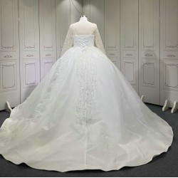 2024 Long Sleeve Ball Gown Sequin Bridal Dress Sweetheart Wedding Dresses Robe de Mariage