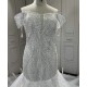 2024 New Sequin Wedding Dress Strapless Sweetheart Nekline Bridal Gowns Black Girl Women Dress