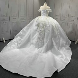 2024 New Wedding Dresses Off The Shoulder Sweetheart Neck Bridal Dress Sequin Princess Dress