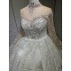 2024 New White Ball Gown Wedding Dresses Long Sleeve Lace Appliques High Neck Bridal Gowns