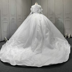 2024 New White Ivory Wedding Dress Long Sleeve Wedding Gowns Backless Party Bridal Dresses Vestido De Novias