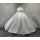 2024 New White Ivory Wedding Dress Long Sleeve Wedding Gowns Backless Party Bridal Dresses Vestido De Novias