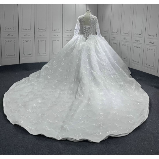 2024 Vestidos de Novia Appliques Plus Size Lace Wedding Dresses Ball Gown Bridal Gown