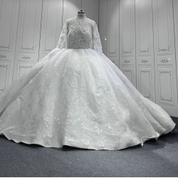 2024 Vestidos de Novia Appliques Plus Size Lace Wedding Dresses Ball Gown Bridal Gown