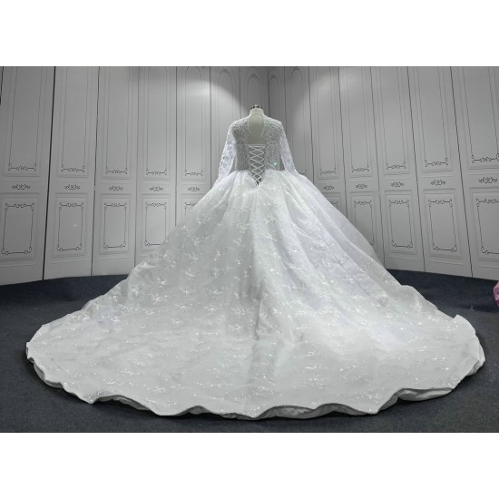 2024 Vestidos de Novia Appliques Plus Size Lace Wedding Dresses Ball Gown Bridal Gown