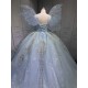 2025 Sky Blue Quince Dress Sleeveless Girl Sweet 15 Gowns Shiny Sequin Birthday Party Dress With Bow