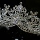 2pcs Bridal Tiara Bow Tie Rhinestone Wedding Crown Hair Accessories Women Luxury Bride Diadem Headdress Headband Party Jewelry