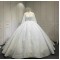 African Elegant Wedding Dresses Long Sleeve Lace Applique Sweep Train Beaded Bridal Gowns