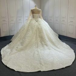 Ball Gown long Sleeve Wedding Dresses Sequin Bridal Gowns Beading Vestido De Novias