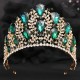 Baroque Bridal Headwear Silver Colour Women Wedding Dress Crown Big Crystal Tiaras Miss Universe Pageant Hair Accessories Diadem