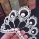 Baroque Crystal Crowns Peacock Feather Pearl Rhinestone White Tiaras Bridal Wedding Hairband Hair Accessories Jewelry