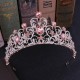 Baroque Crystal Pageant Prom Diadem Luxury Rhinestone Bridal Tiaras Crown Bride Headband Wedding Party Birthday Hair Accessories