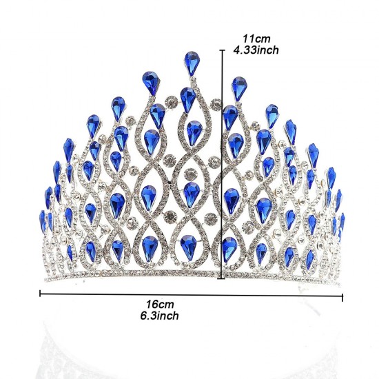 Baroque Crystal Tiaras And Crowns Rhinestone Prom Diadem Crown Tiara For Women Bridal Wedding Hair Accessories Jewelry Headband