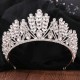 Baroque Green Wedding Headband Crystal Bridal Crown Tiaras Party Hair Jewelry Accessories Women Rhinestone Headwear Queen Diadem