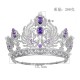 Baroque Luxury Purple Crystal Crown Hair Accessories Tiara Women Party Rhinestone Bridal Crown Hair Jewelry Diadems Headdress