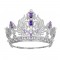 Baroque Luxury Purple Crystal Crown Hair Accessories Tiara Women Party Rhinestone Bridal Crown Hair Jewelry Diadems Headdress