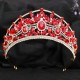 Baroque Luxury Red Crystal Crown Hair Accessories Tiara For Women Party Rhinestone Bridal Crown Hair Jewelry Diadems Headdress