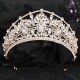 Baroque Luxury Red Crystal Crown Hair Accessories Tiara For Women Party Rhinestone Bridal Crown Hair Jewelry Diadems Headdress