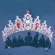 Baroque Multicolor Crystal Bridal Crowns Wedding Headband Tiaras Hair Jewelry Accessories Women Rhinestone Headwear Queen Diadem