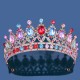 Baroque Multicolor Crystal Bridal Crowns Wedding Headband Tiaras Hair Jewelry Accessories Women Rhinestone Headwear Queen Diadem