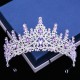 Baroque Purple Crystal Bridal Crowns Wedding Headband Tiaras Hair Jewelry Accessories Women Rhinestone Headwear Queen Diadem