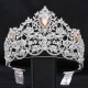 Baroque Style Miss Universe Large Rhinestone Tiara Wedding Crystal Crown Encrusted Princess Queen Pageant Diadem Hair Accessory