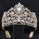 Baroque Style Miss Universe Large Rhinestone Tiara Wedding Crystal Crown Encrusted Princess Queen Pageant Diadem Hair Accessory