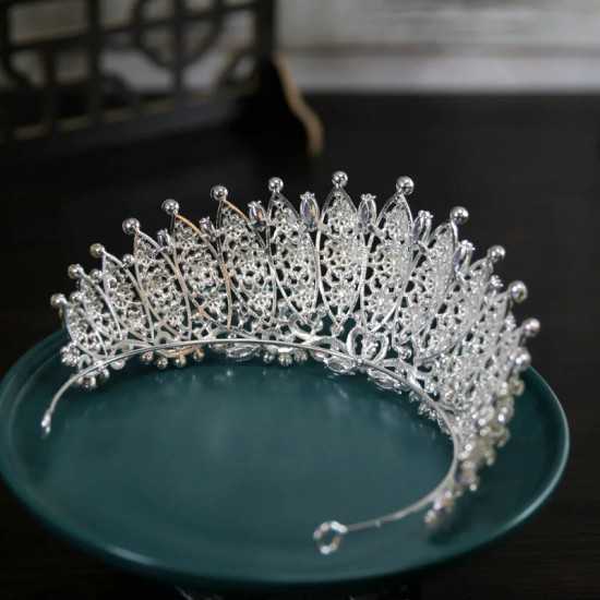 Baroque Wedding Headband Crystal Bridal Crowns and Tiaras Hair Jewelry Accessories Women Rhinestone Headwear Queen Diadem Kорона