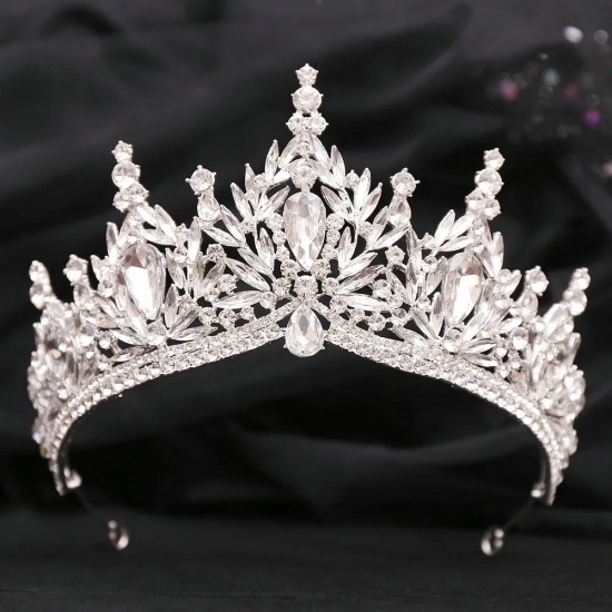 Baroque Wedding Headband Crystal Bridal Crowns and Tiaras Hair Jewelry Accessories Women Rhinestone Prom Headwear Queen Diadem