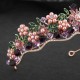 Baroque Women Purple Crown Purple Crystal Handmade Beaded Rhinestone Tiaras Bridal Wedding Party Banquet Dress Hair Accessories