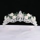 Baroque Women Purple Crown Purple Crystal Handmade Beaded Rhinestone Tiaras Bridal Wedding Party Banquet Dress Hair Accessories