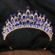 Big Rhinestone Gold Color Tiaras And Crowns For Wedding Bride Party Crystal Diadems Head Ornaments Fashion Accessories Headdress