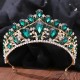 Bridal Hairwear Green Crystal Tiaras and Crowns for Women Wedding Bridal Hair Accessories Baroque Rhinestone Head Jewelry Diadem