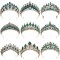 Bridal Hairwear Green Crystal Tiaras and Crowns for Women Wedding Bridal Hair Accessories Baroque Rhinestone Head Jewelry Diadem