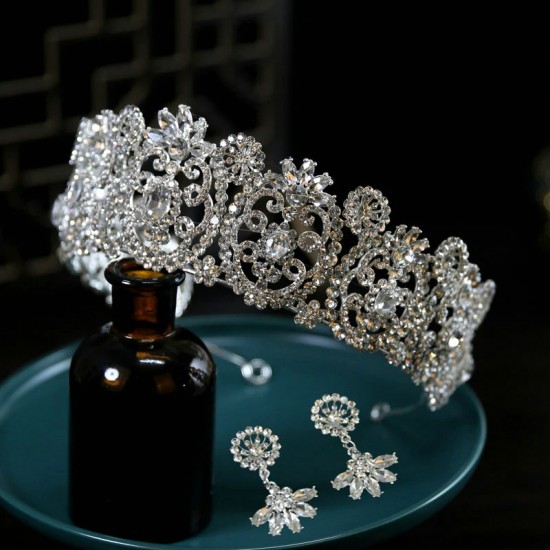 Bridal Headwear Crown Fashion Tiaras Suitable for Women's Wedding Birthday Parties Princess Prom Jewelry Accessories Headpieces