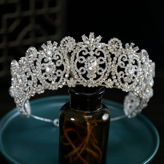 Bridal Headwear Crown Fashion Tiaras Suitable for Women's Wedding Birthday Parties Princess Prom Jewelry Accessories Headpieces