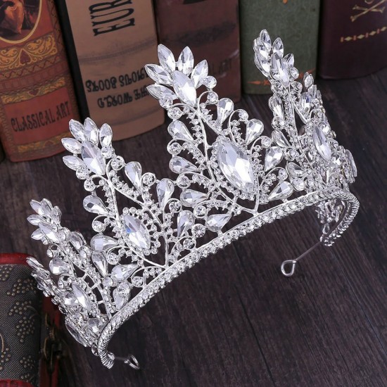 Bridal Tiara Crown Women Wedding Party Gift Pageant Diadema Bride Crystal Rhinestone Crowns Hair Dress Accessories Headdress