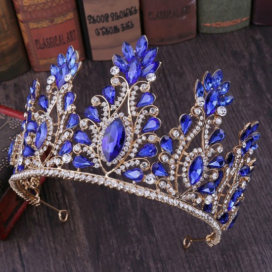 Bridal Tiara Crown Women Wedding Party Gift Pageant Diadema Bride Crystal Rhinestone Crowns Hair Dress Accessories Headdress