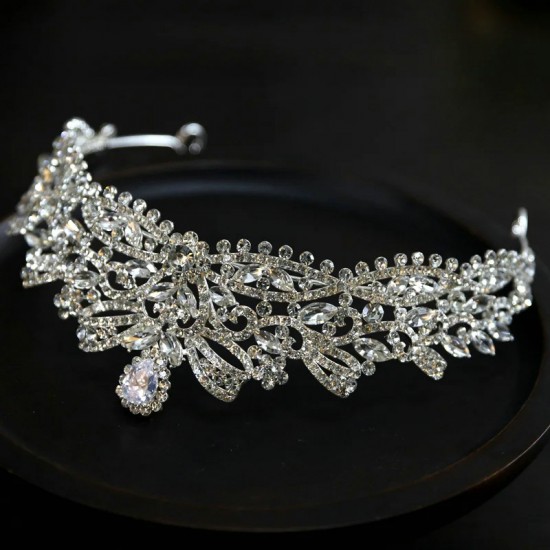 Bridal Tiara Rhinestone Wedding Crown Hair Accessories Women Luxury Korea Bride Diadem Headdress Headband Party Headwear Jewelry