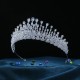 Bridal Tiara Silver Color Zircon Wedding Crown Hair Accessories Women Bride Diadem Headdress Headband Party Headwear Jewelry