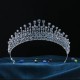 Bridal Tiara Silver Color Zircon Wedding Crown Hair Accessories Women Bride Diadem Headdress Headband Party Headwear Jewelry