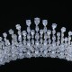 Bridal Tiara Silver Color Zircon Wedding Crown Hair Accessories Women Bride Diadem Headdress Headband Party Headwear Jewelry